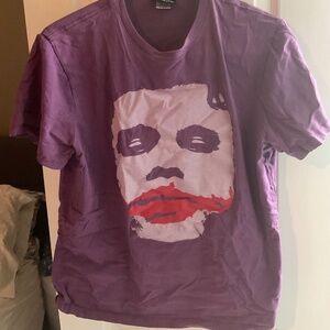 Vintage Dark Knight The Joker Rare Heath Ledger Purple T-Shirt Size M Take over